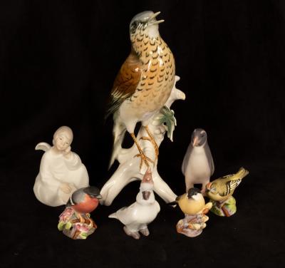 A group of porcelain figures of