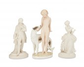 A GROUP OF PORCELAIN FIGURESA
