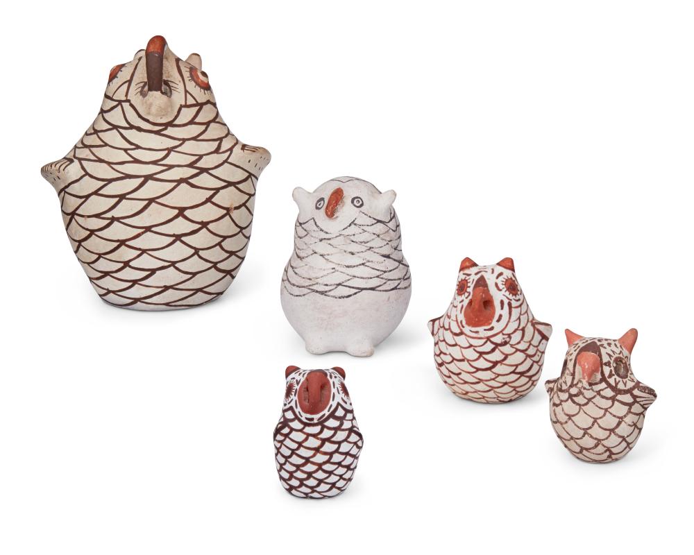 A GROUP OF PUEBLOAN POTTERY OWLSA