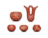 A GROUP OF PUEBLOAN REDWARE PO