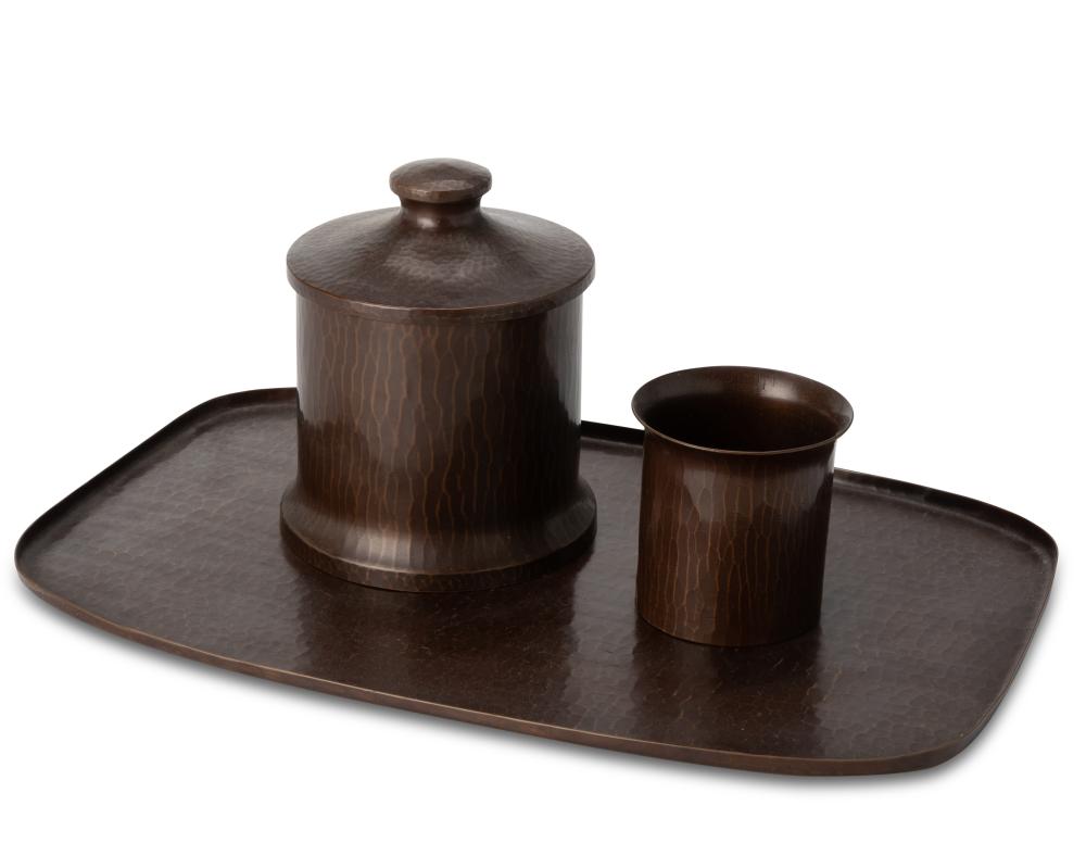 A GROUP OF ROYCROFT HAMMERED COPPER