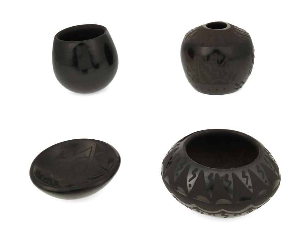 A GROUP OF SANTA CLARA BLACKWARE
