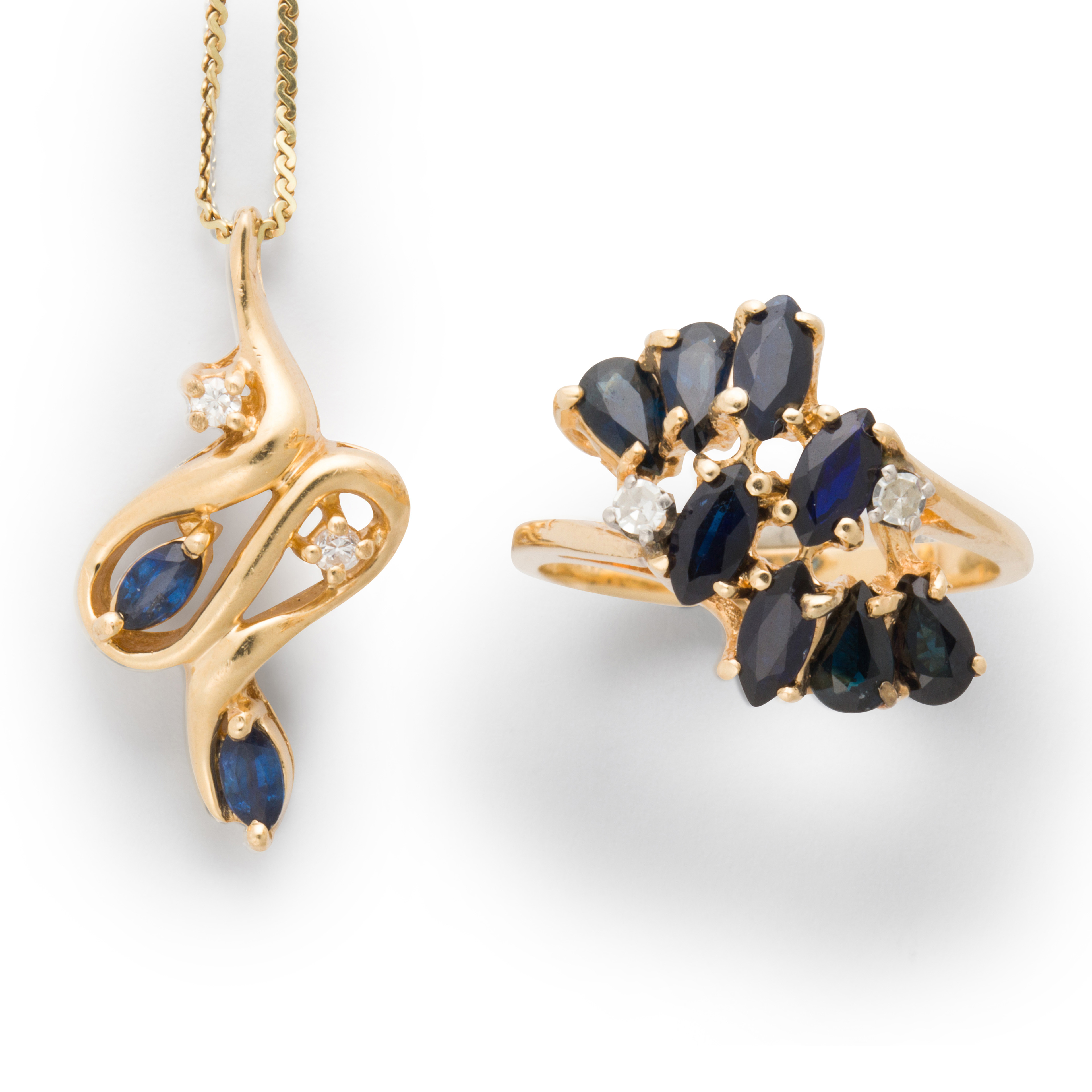 A GROUP OF SAPPHIRE AND FOURTEEN