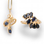 A GROUP OF SAPPHIRE AND FOURTE