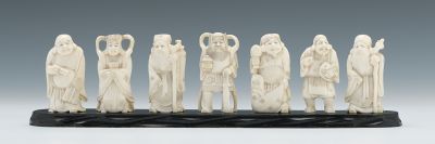 A Group of Seven Carved Ivory