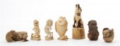 A Group of Seven Carved Ivory