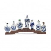 A GROUP OF SEVEN CHINESE BLUE