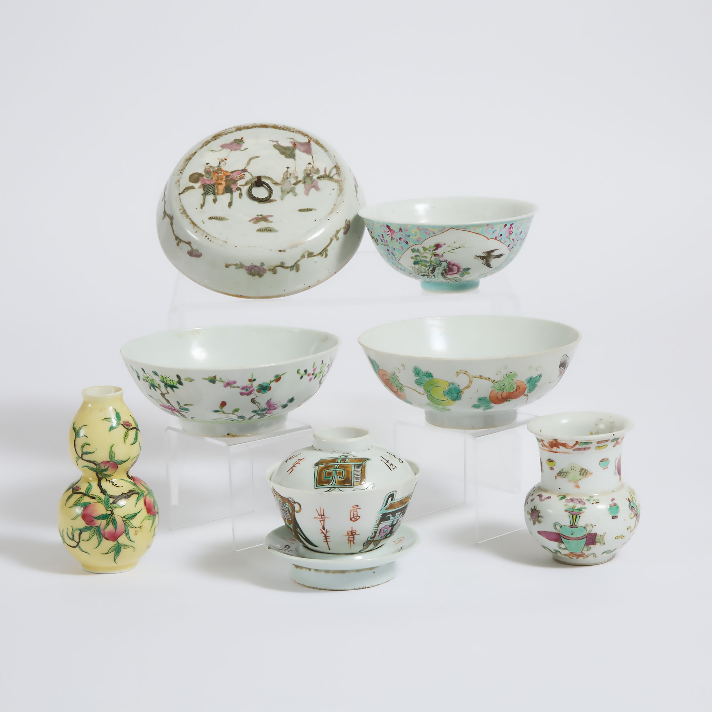 A Group of Seven Chinese Enameled