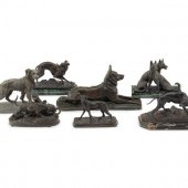 A Group of Seven French Bronze