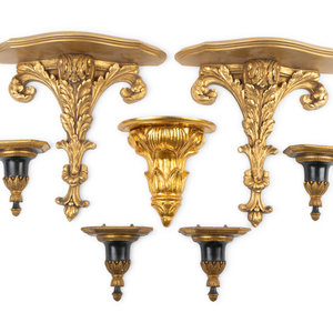 A Group of Seven Giltwood Wall