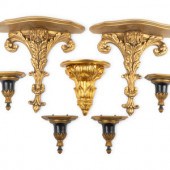 A Group of Seven Giltwood Wall