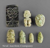 A Group of Seven Mixtec Carved