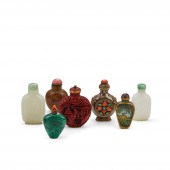 A GROUP OF SEVEN SNUFF BOTTLES