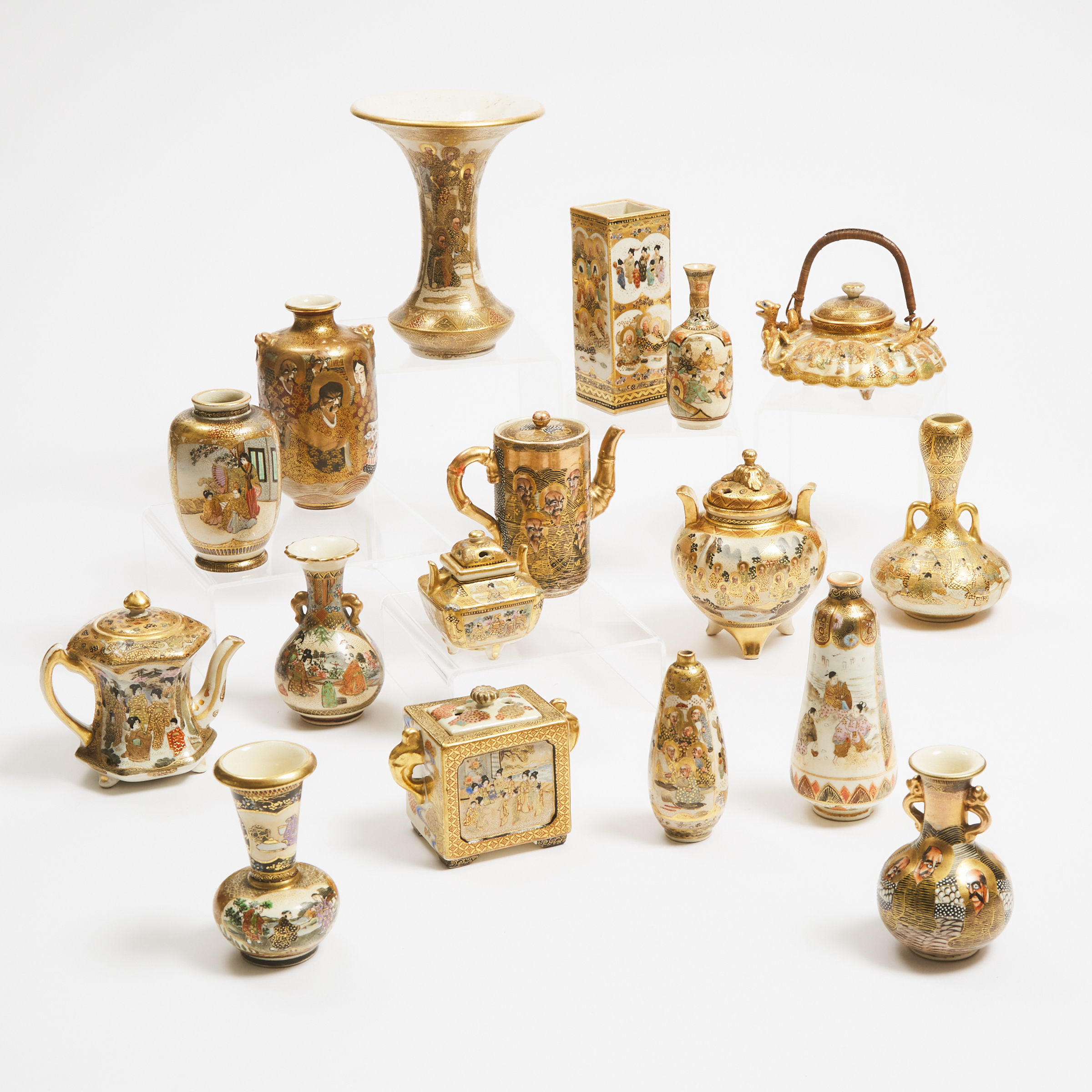 A Group of Seventeen Miniature