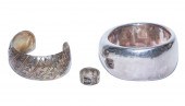 A GROUP OF SIGNED STERLING JEW