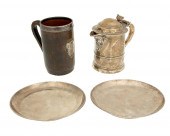 A GROUP OF SILVER AND METAL HO