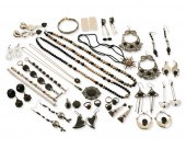 A GROUP OF SILVER AND STONE SE
