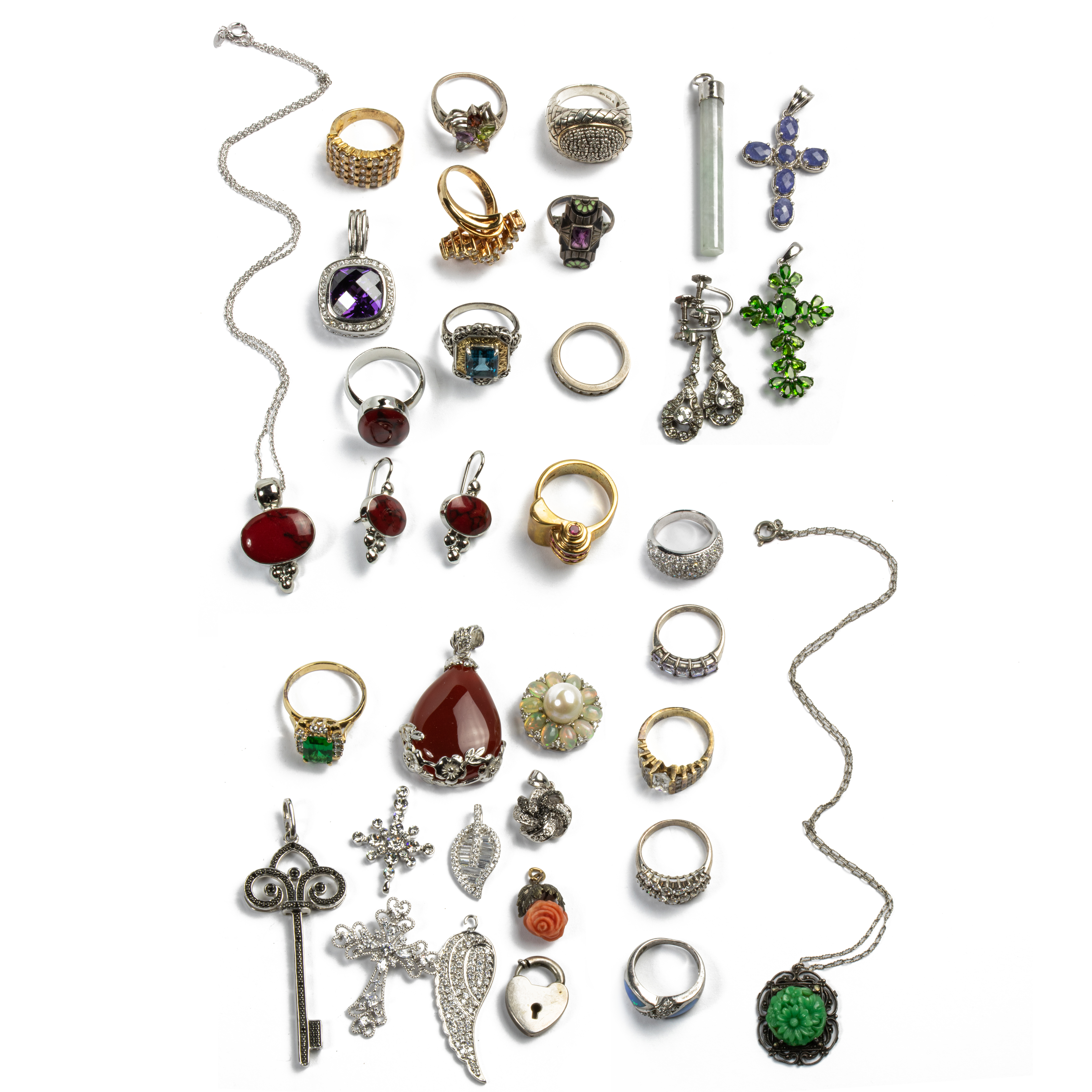 A GROUP OF SILVER AND AND