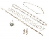 A GROUP OF SILVER JEWELRYA gro