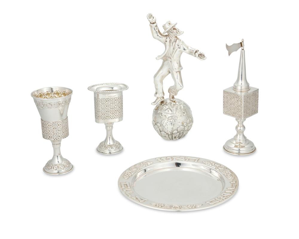 A GROUP OF SILVER JUDAICA ITEMSA