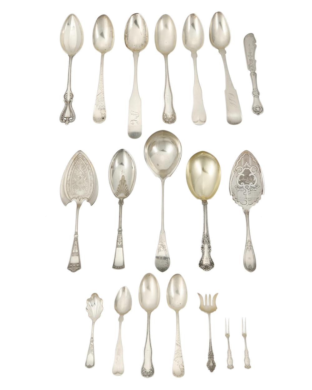 A GROUP OF SILVER-PLATED