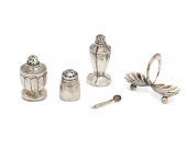 A GROUP OF SILVER SALT AND PEP