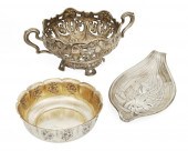 A GROUP OF SILVER TABLE ITEMSA