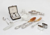 A GROUP OF SILVER TABLE ARTICL