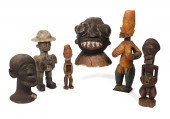 A GROUP OF SIX AFRICAN TRIBAL