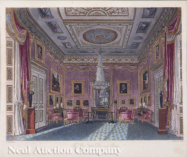 A Group of Six Antique Prints of