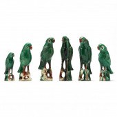 A GROUP OF SIX CHINESE GREEN G