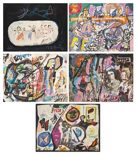 A GROUP OF SIX CONTEMPORARY