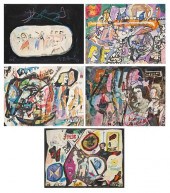 A GROUP OF SIX CONTEMPORARY WO