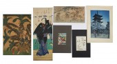 A GROUP OF SIX JAPANESE WOODBL