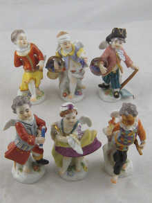 A group of six Meissen cherub