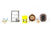 A GROUP OF SIX SMALL TABLE ART