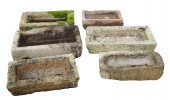 A GROUP OF SIX SMALL STONE TRO