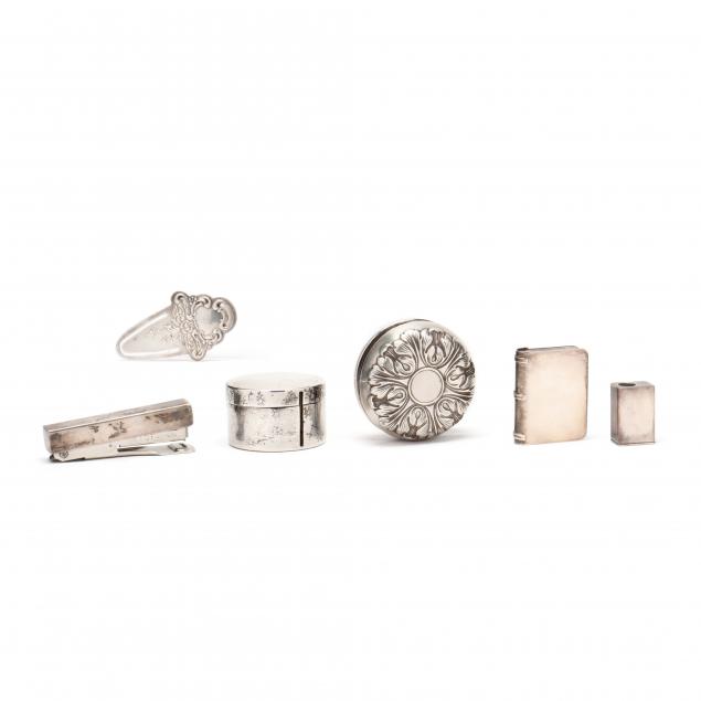 A GROUP OF SIX STERLING SILVER