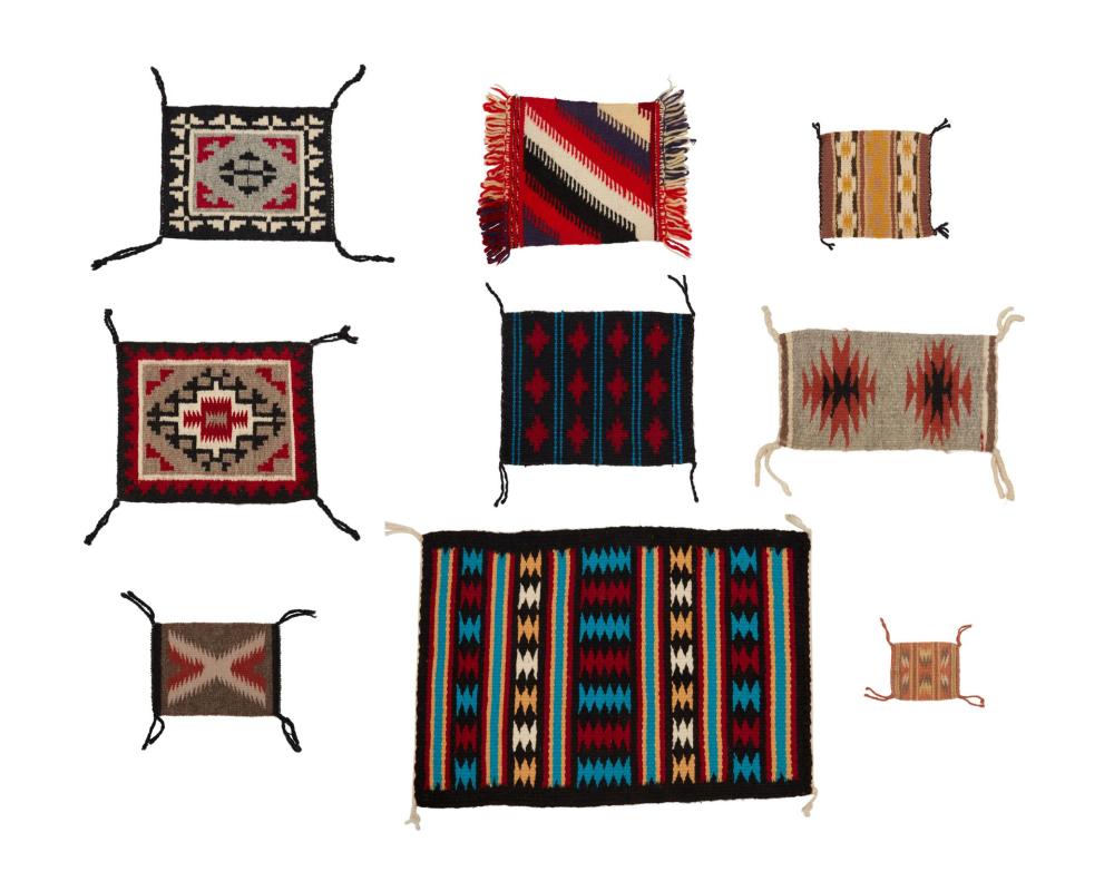 A GROUP OF SMALL NAVAJO WEAVINGSA