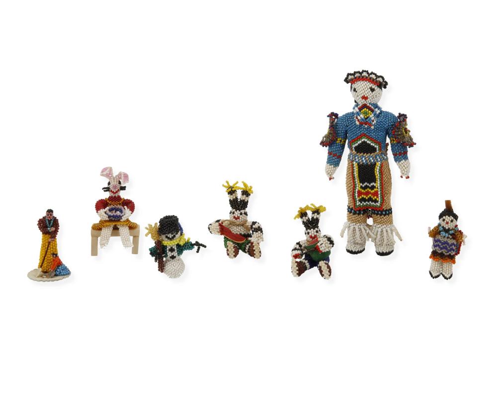 A GROUP OF SOUTHWEST BEADED