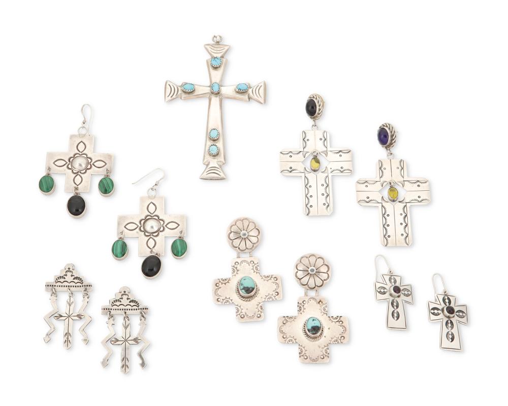 A GROUP OF SOUTHWEST SILVER CROSS