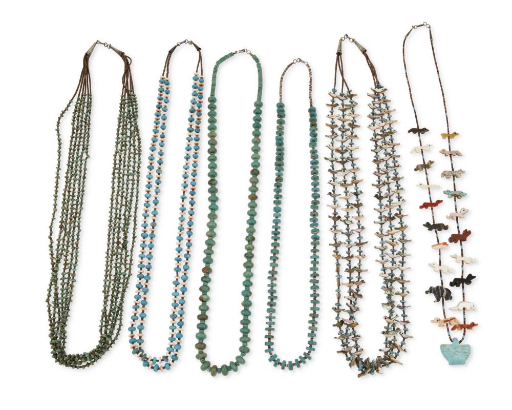A GROUP OF SOUTHWEST STONE BEAD