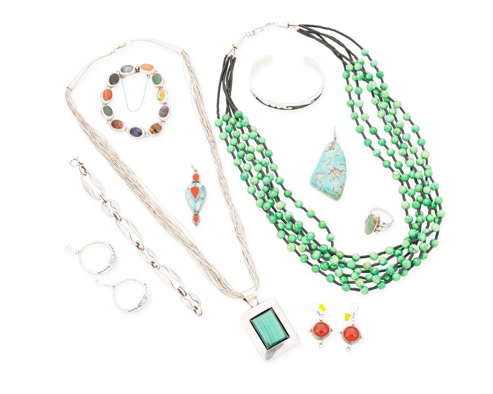 A GROUP OF SOUTHWEST-STYLE JEWELRYA