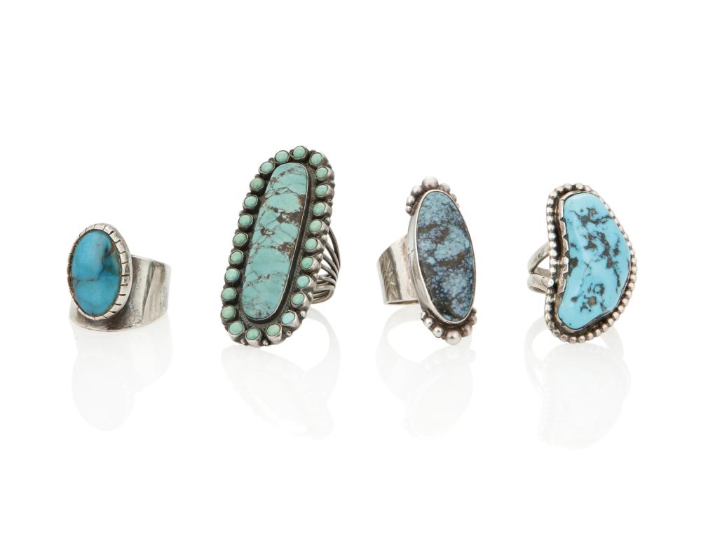 A GROUP OF SOUTHWEST-STYLE STERLING