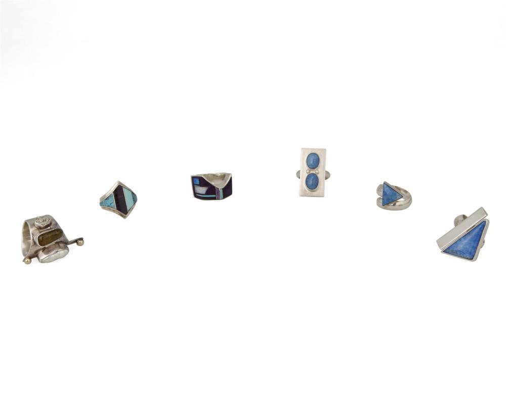 A GROUP OF SOUTHWEST-STYLE STERLING
