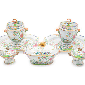 A Group of Spode Peacock