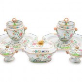 A Group of Spode Peacock Irons