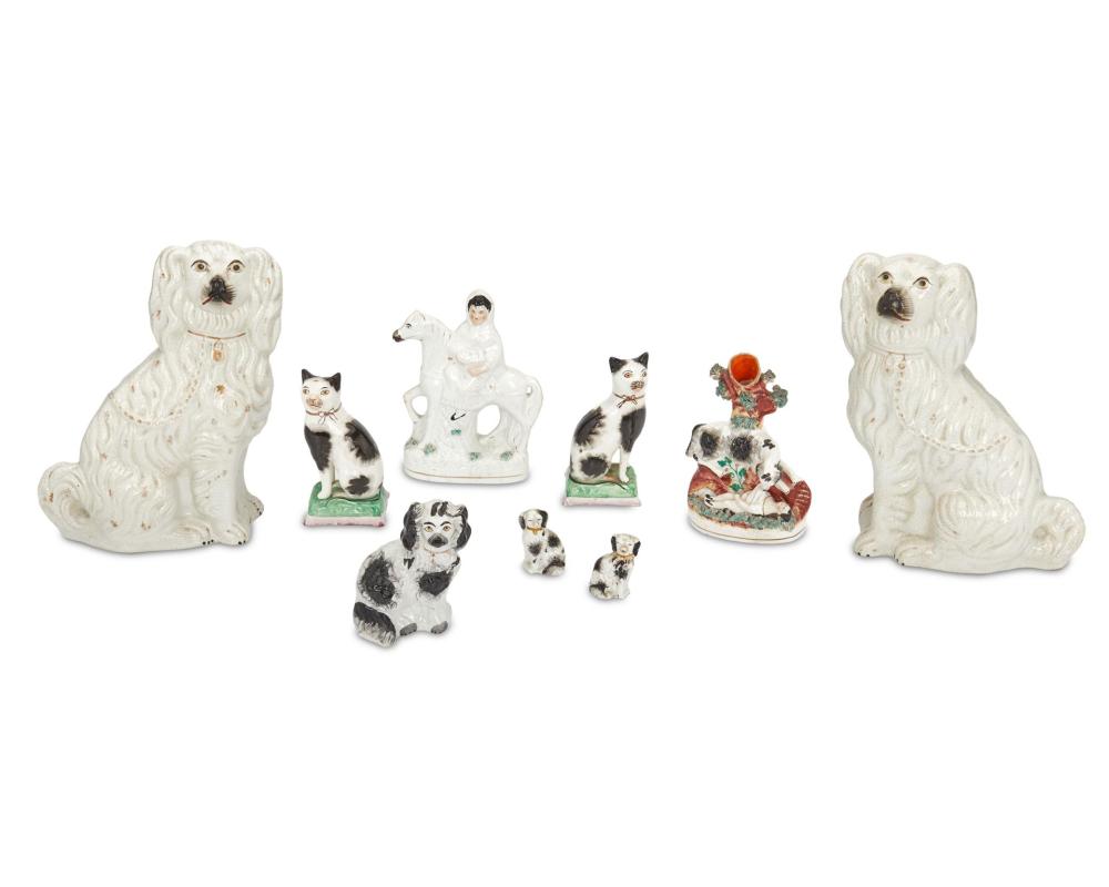 A GROUP OF STAFFORDSHIRE FIGURESA