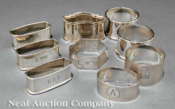 A Group of Sterling Silver Napkin