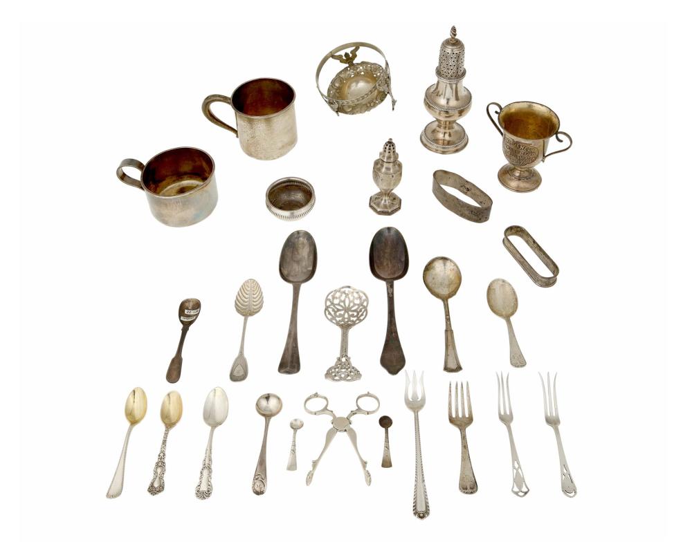 A GROUP OF STERLING SILVER